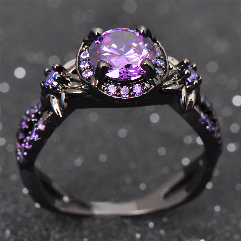 Amethyst on sale black ring