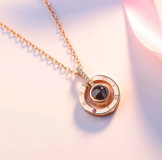 Necklace that says i love you in a hundred different languages on sale