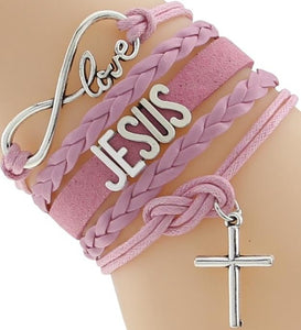 Love | Jesus Charm Cross Bracelet