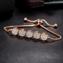 Zinc Alloy Crystal Charm Bracelet