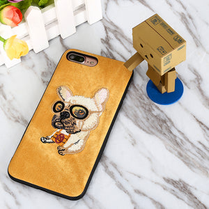 3D Embroidered Handmade Dog Phone Case