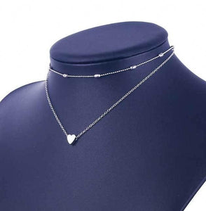 Multilayer Heart Pendant Necklace