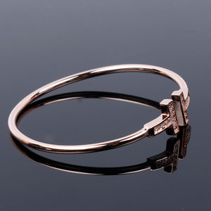 Copper Cuff Love Bracelet