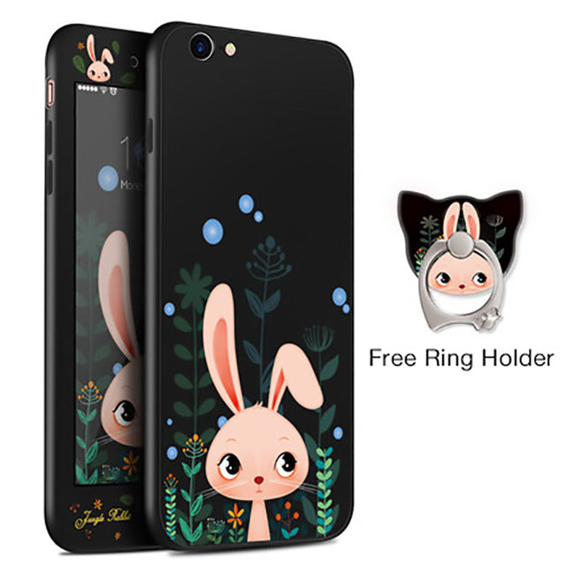 Rabbit Themed Silicone Full Cover Phone Case
