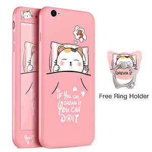 Cat Themed Silicone Full Cover Phone Case