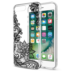 Henna Flower Lace Silicone iPhone Case