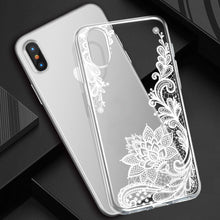Henna Flower Lace Silicone iPhone Case
