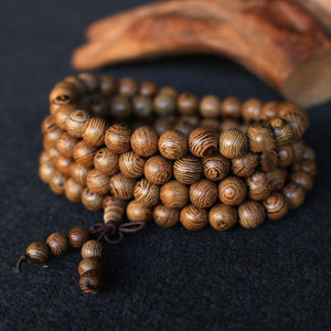 Buddhist Mala Wooden Bracelet & Prayer Beads