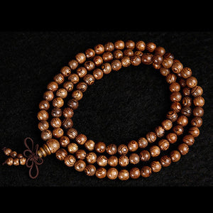 Buddhist Mala Wooden Bracelet & Prayer Beads